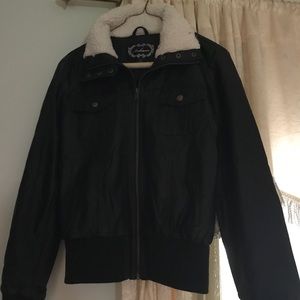 Black faux leather jacket